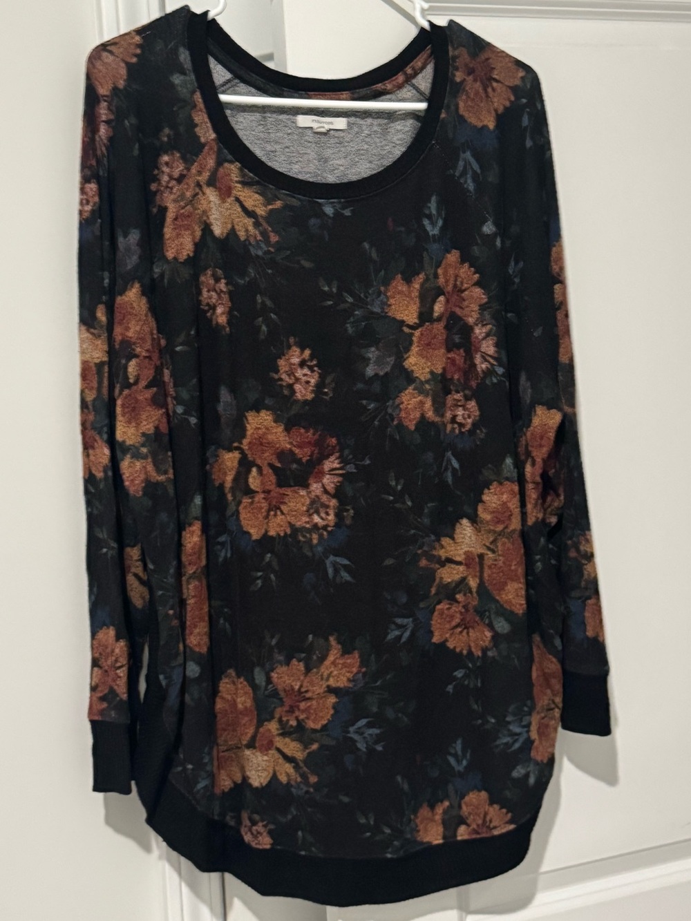 Maurices Long-Sleeve Floral Sweater